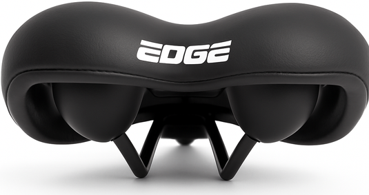 Fietszadel Edge City Rental - zwart (werkplaatsverpakking)