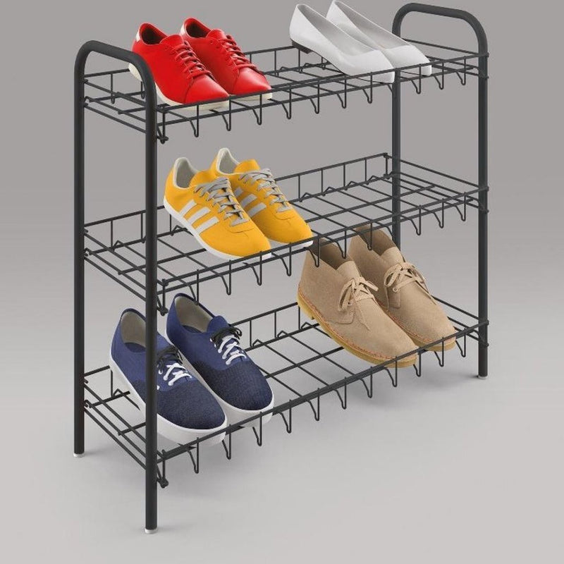 Load image into Gallery viewer, Metaltex shoe schoenenrek 3 etages 64x23x59 cm zwart
