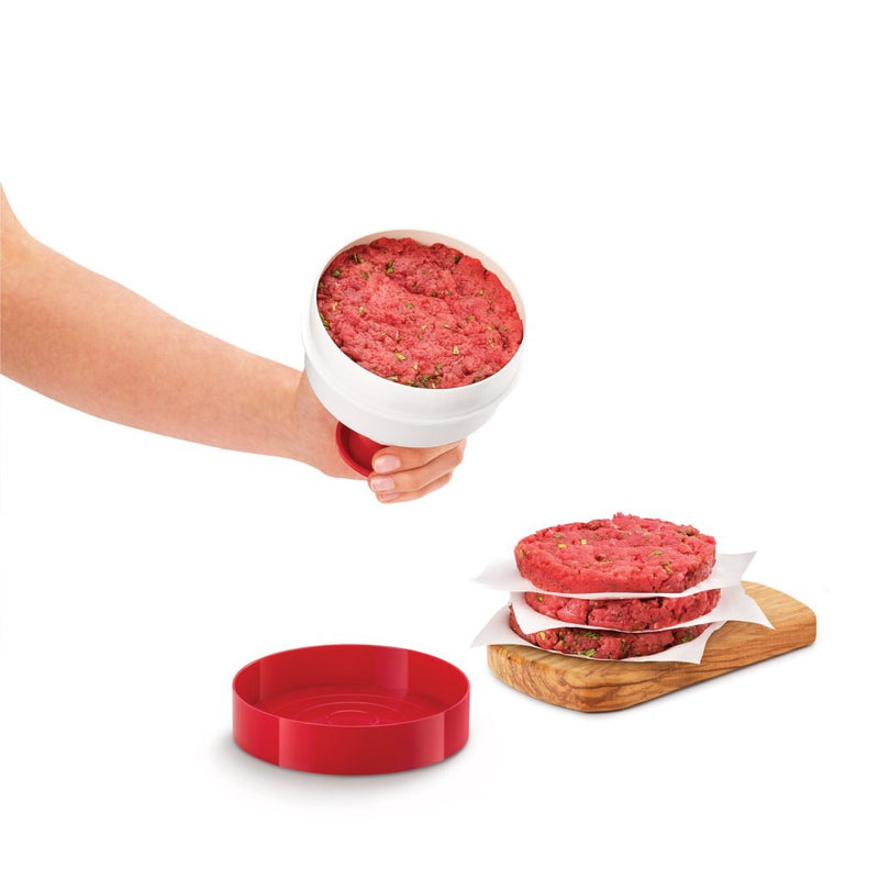 Load image into Gallery viewer, Metaltex kitchen helpers hamburgerpers 11 cm rood wit
