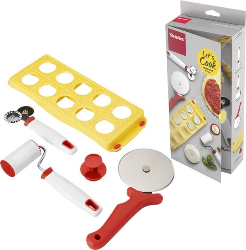 Load image into Gallery viewer, Metaltex deko food line set voor pasta en pizza
