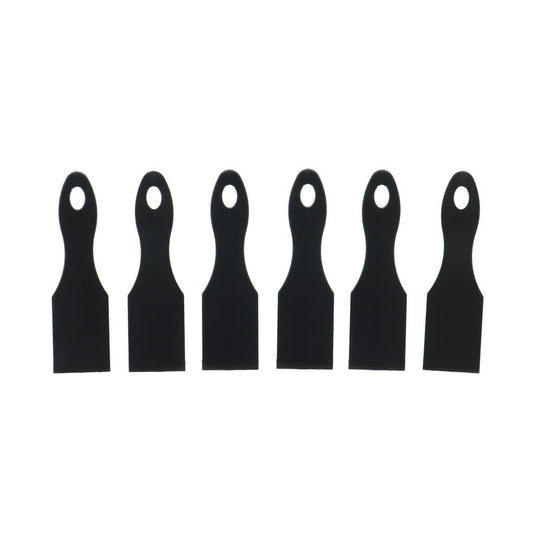 Metaltex gourmetspatels 14 cm 6 stuks zwart nylon