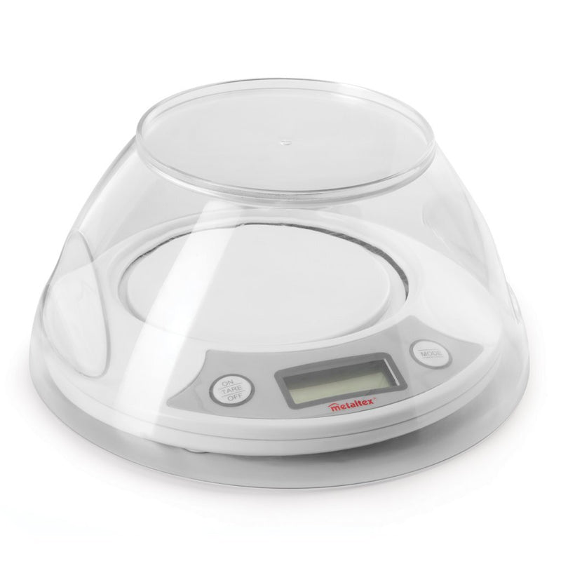 Load image into Gallery viewer, Metaltex kitchen helpers pesa digitale keukenweegschaal + kom 2.5l wit

