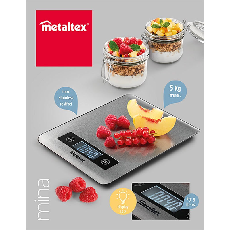 Load image into Gallery viewer, Metaltex kitchen helpers mina digitale keukenweegschaal rvs
