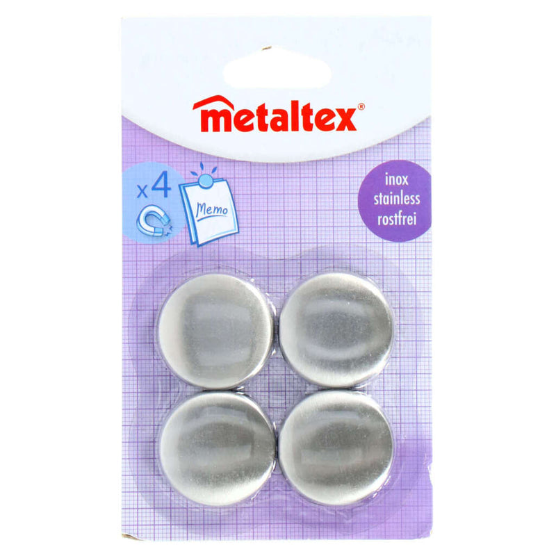 Load image into Gallery viewer, Metaltex magneten rond 4 stuks rvs
