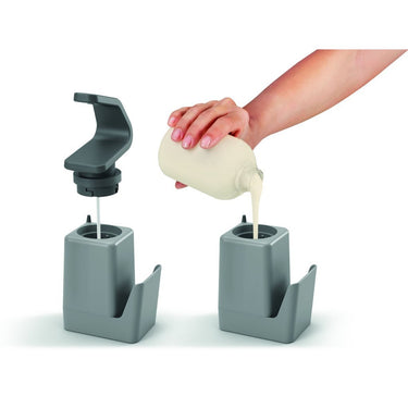 Metaltex soap-tex zeepdispenser 11x8x22 cm grijs