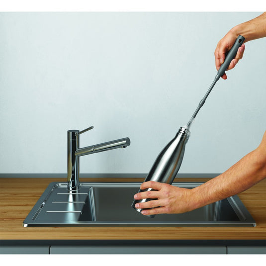 Metaltex around the sink borstel 30 40x3.5 cm grijs