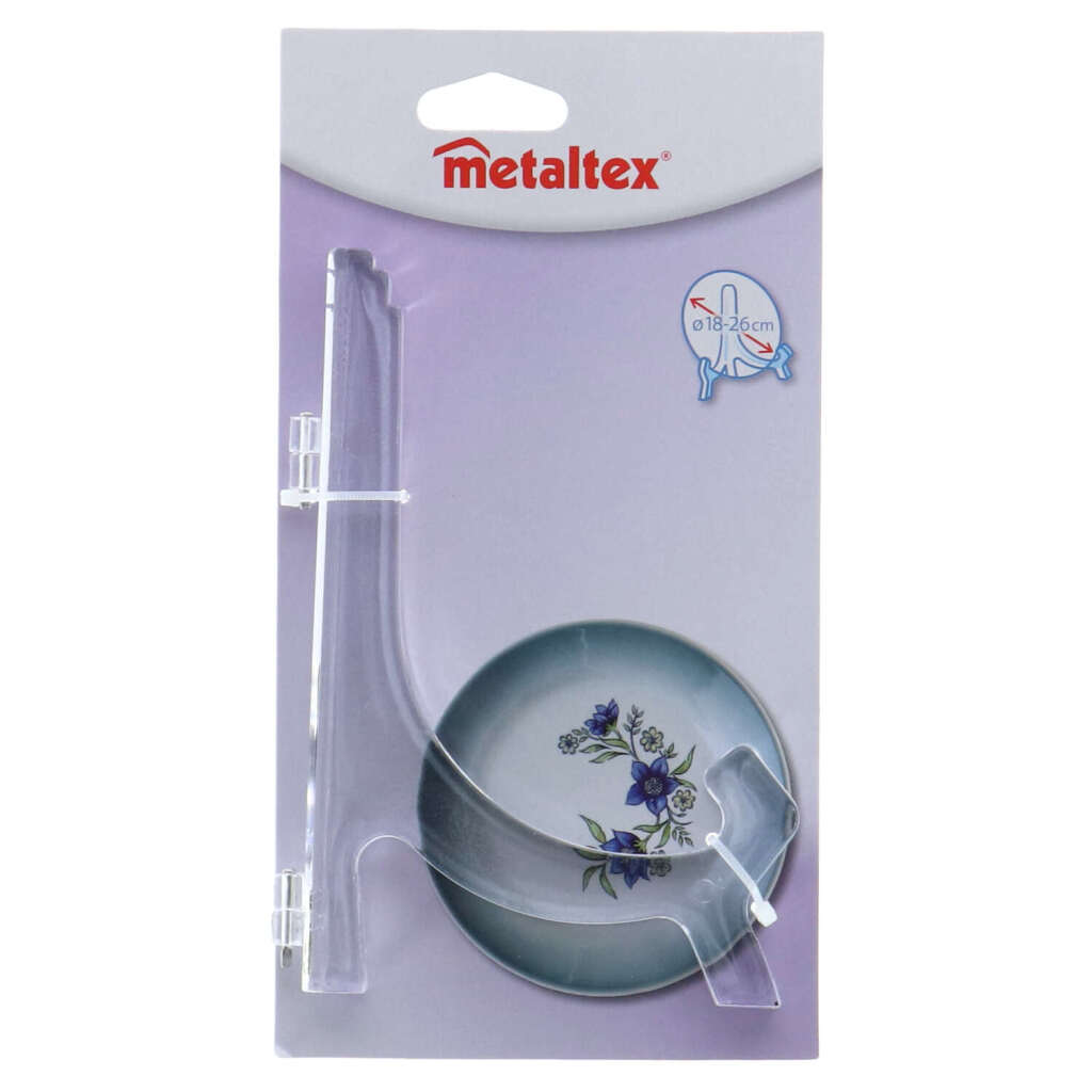 Metaltex metaltex bordenhouder 18-26 cm transparant