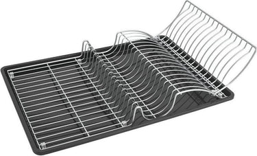 Metaltex afdruiprek wingtex 51x31 cm antraciet zilver 2-delig