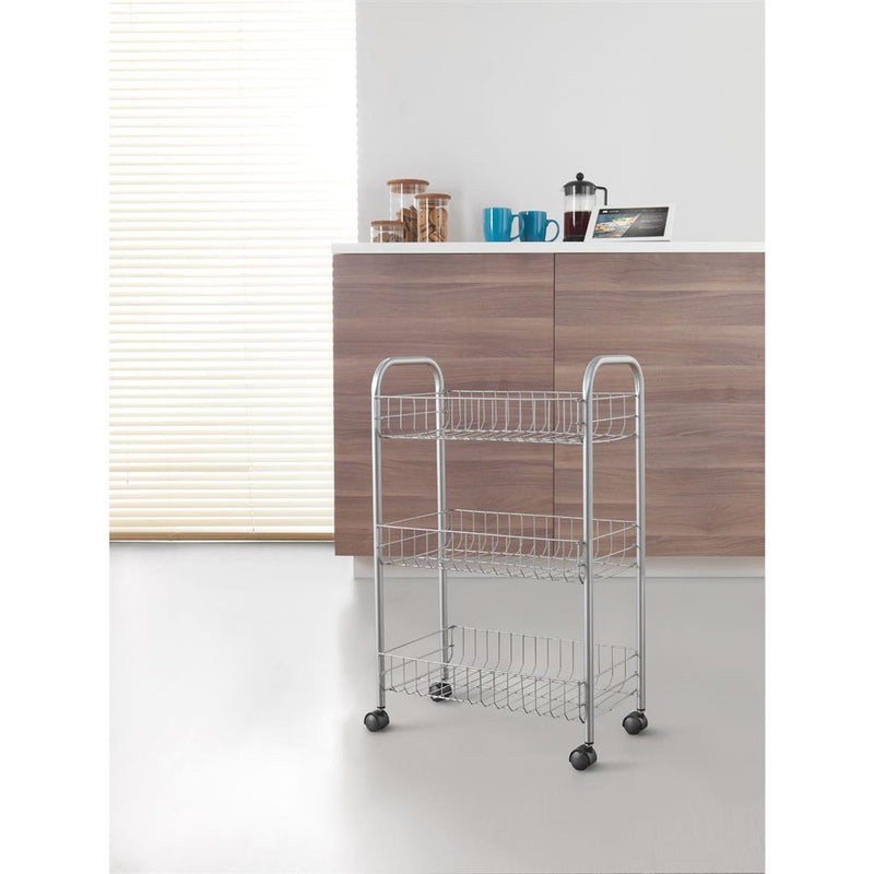 Load image into Gallery viewer, Metaltex tomado keuken badkamer opbergtrolley lugano 41x23x63 cm wieltjes
