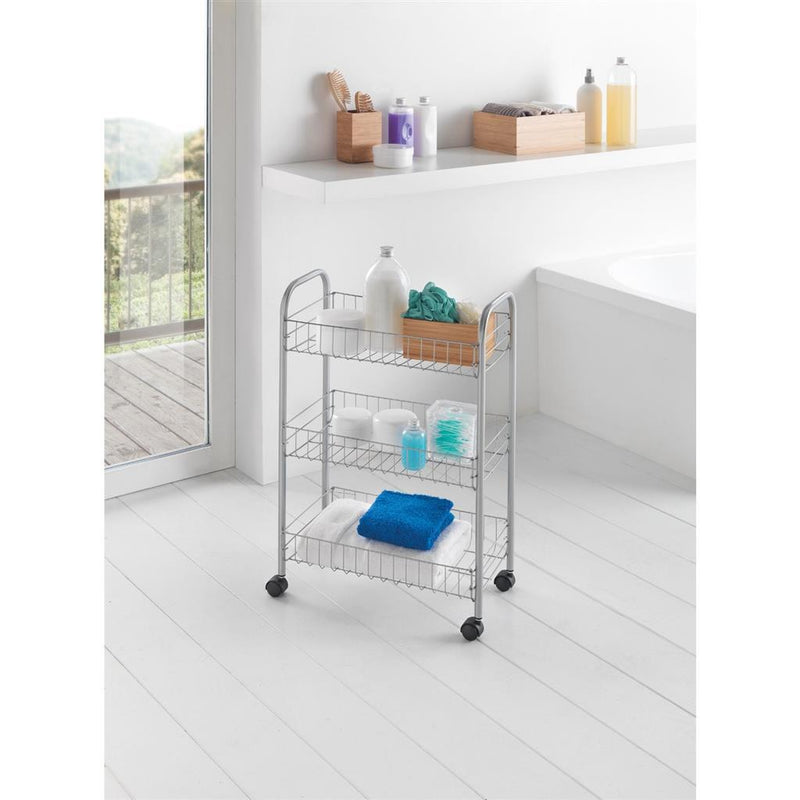Load image into Gallery viewer, Metaltex tomado keuken badkamer opbergtrolley lugano 41x23x63 cm wieltjes
