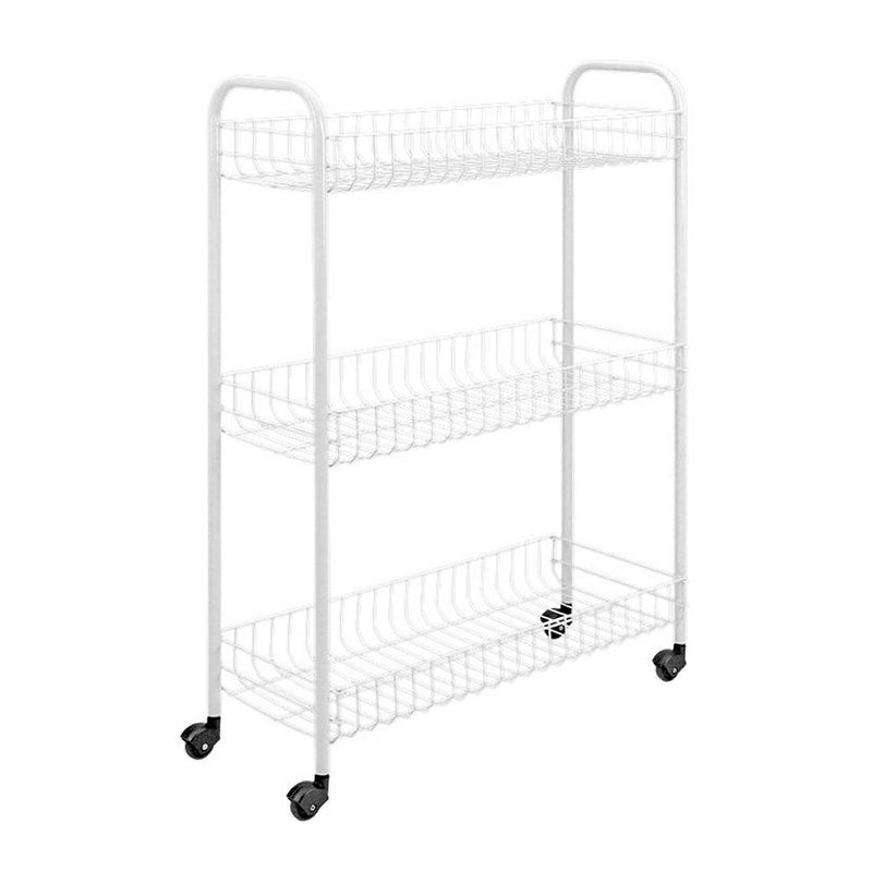 Load image into Gallery viewer, Tomado-metaltex slim keukentrolley met wielen 23x56x84 cm wit
