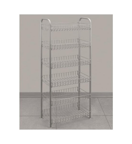 Metaltex voorraadrek chroom 6 etages