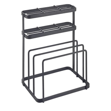 Metaltex tokyo line rek voor messen en snijplanken 16x12x22 cm zwart