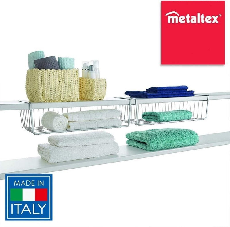 Load image into Gallery viewer, Metaltex Metaltex Opbergmand Kanguro Hangend 50x26cm Metaal Zilver
