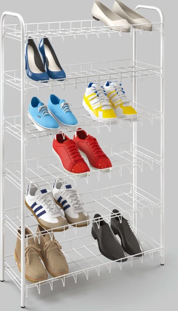 Load image into Gallery viewer, Tomado-metaltex tomado metaltex shoe 6 schoenenrek wit 64x23x104 cm 6 verdiepingen
