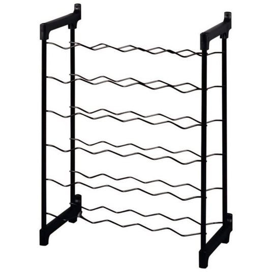 Tomado-metaltex chianti wijnrek voor 30 flessen 68x50x26 cm zwart
