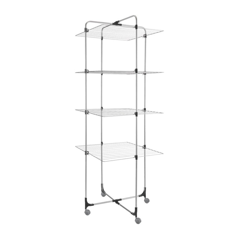 Load image into Gallery viewer, Metaltex aliseo droogtoren 40 m drooglijn 4 etages 76x68x189 cm zilver zwart
