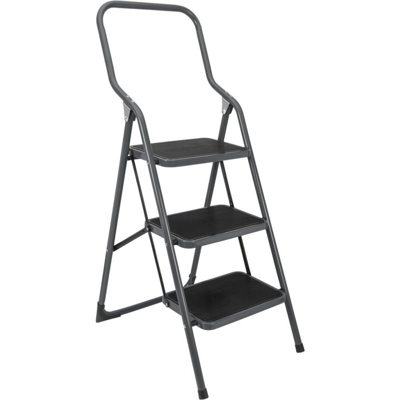 Load image into Gallery viewer, Metaltex huishoudtrap kappa 3 46x62x136 cm rvs grijs zwart
