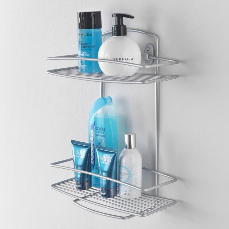 Load image into Gallery viewer, Metaltex onda doucherek 2 etages 26x11x35 cm zilver
