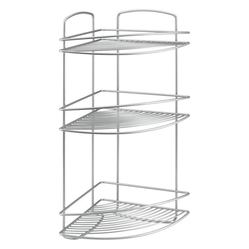 Load image into Gallery viewer, Metaltex onda badkamer-hoekrek 3 etages 22x22x53 cm zilver
