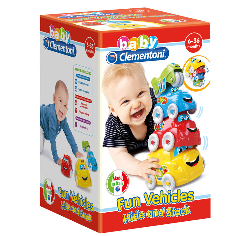 Load image into Gallery viewer, Clementoni stapeltoren voertuigen, 4dlg.

