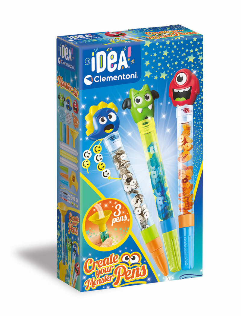 Load image into Gallery viewer, Clementoni idea - glitterpennen - knutselpakket vol accessoires - het creatieve cadeautje - glitterpennen maken - vanaf 6 jaar
