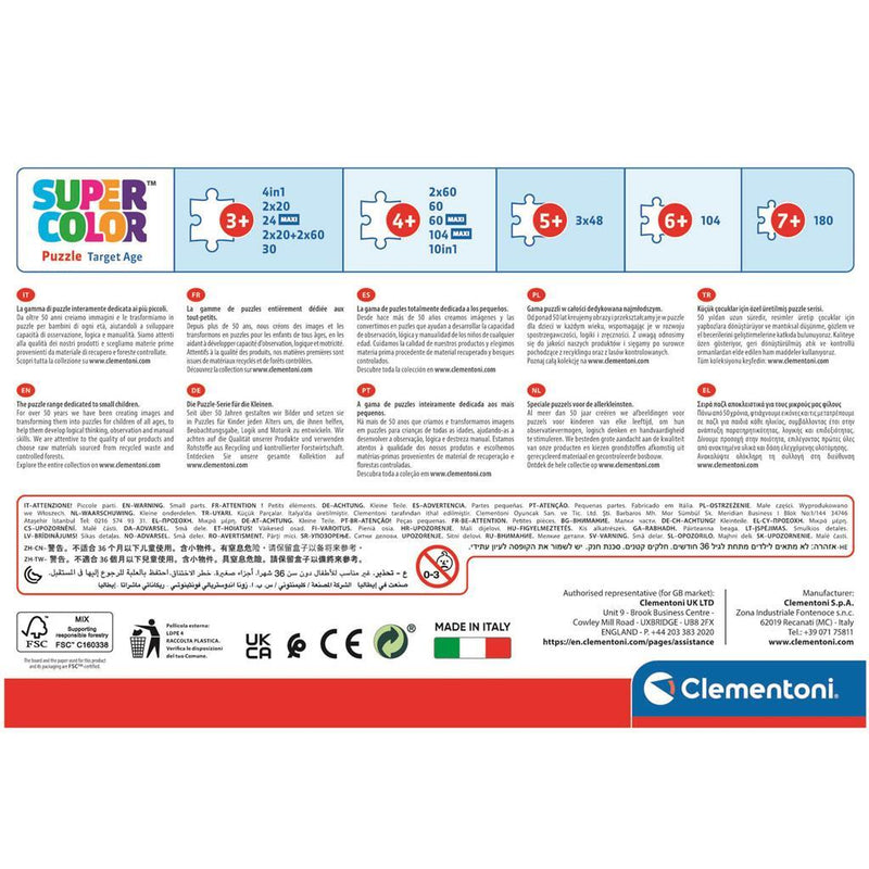 Load image into Gallery viewer, Clementoni supercolor puzzel spiderman 2x60 stukjes
