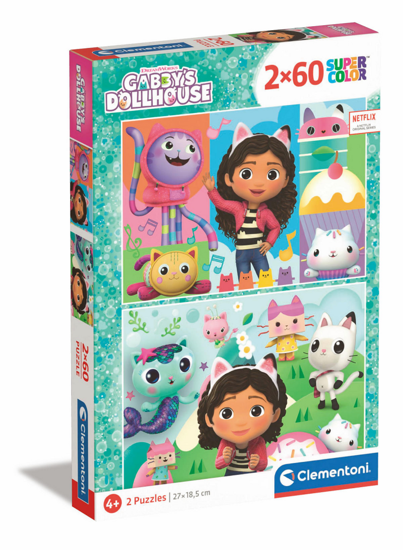 Load image into Gallery viewer, Clementoni puzzel 2x60 stukjes gabby´s dollhouse
