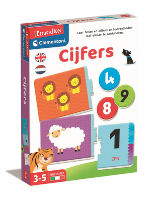 Clementoni - leren tellen - voelbare cijfers - dieren tellen - alleen of samen spelen - educatief speelgoed - 3-5 jaar