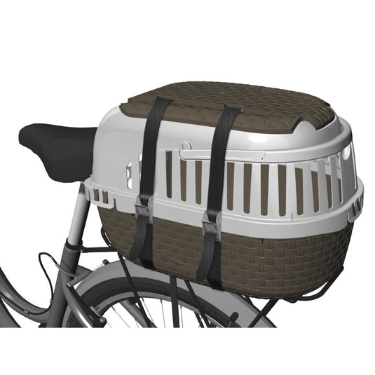 Bama pet transportbox 52x33x34 cm taupe wit