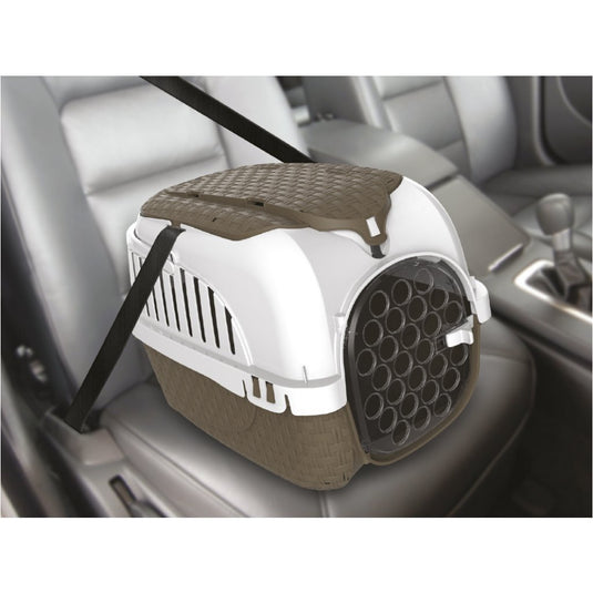 Bama pet transportbox 52x33x34 cm taupe wit