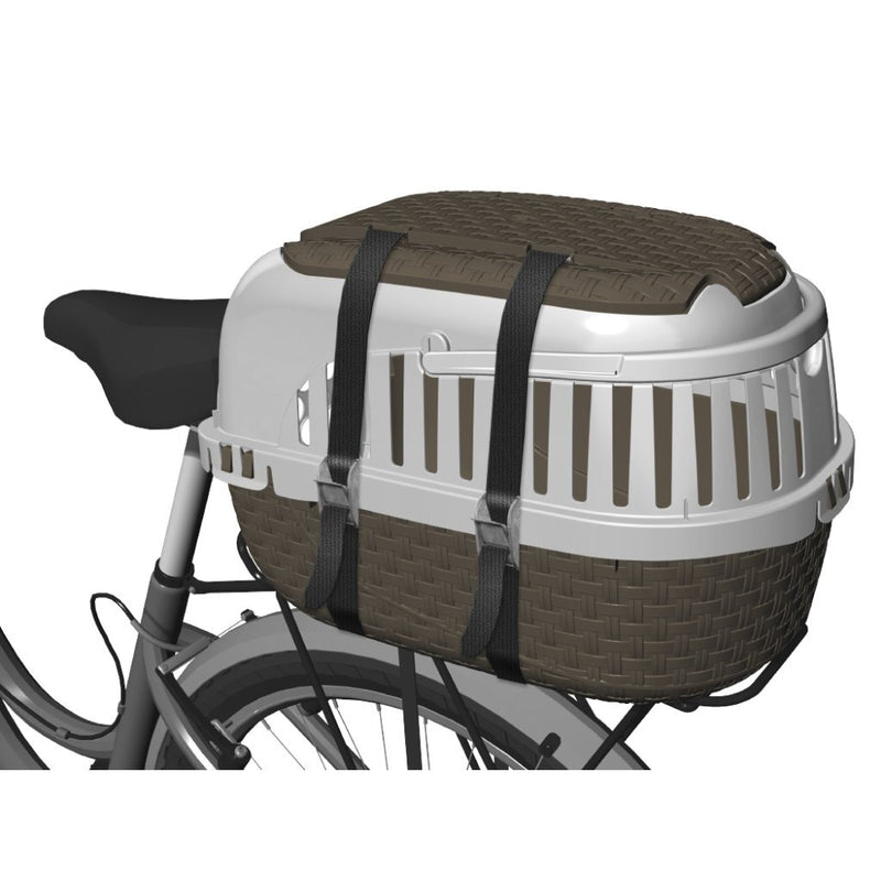 Load image into Gallery viewer, Bama pet transportbox 59x38x37 cm taupe wit
