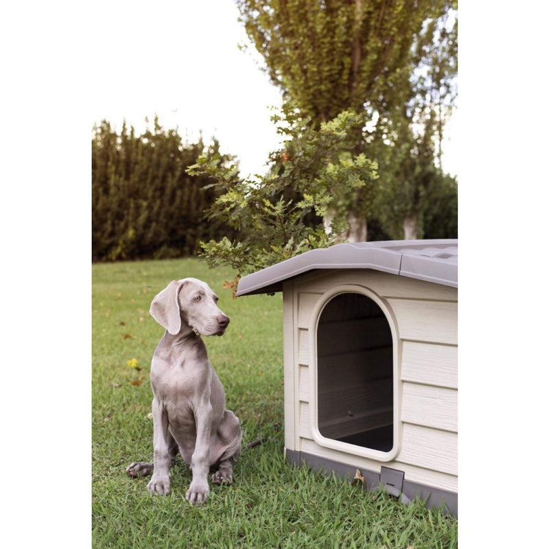 Load image into Gallery viewer, Bama pet cuccia hondenhok 110x94x77 cm beige taupe
