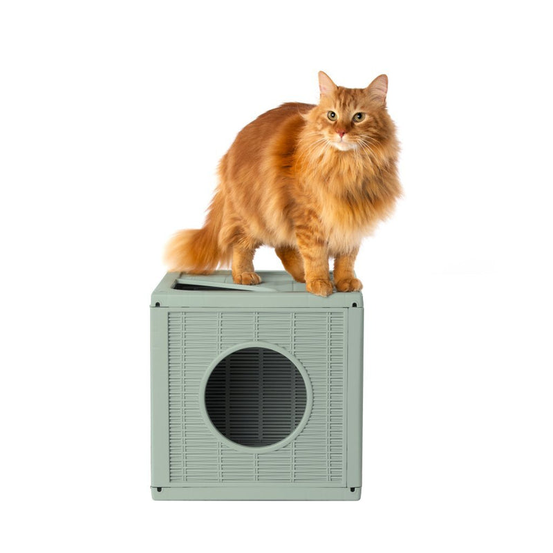 Load image into Gallery viewer, Bama pet qublo katten kubus 35x35x35 cm sagegroen
