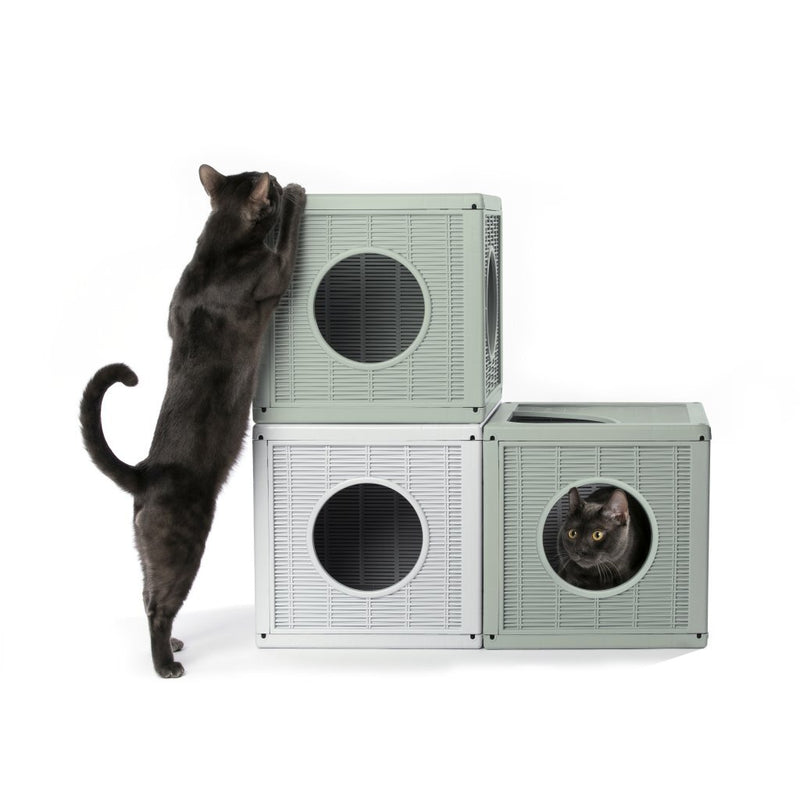 Load image into Gallery viewer, Bama pet qublo katten kubus 35x35x35 cm sagegroen

