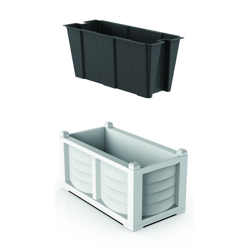 Load image into Gallery viewer, Bama kit arredo plantenbak 80x42.5x42 cm wit
