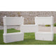 Bama brick koppelbare plantenbakken 75l 59x23x27 cm 5 stuks wit