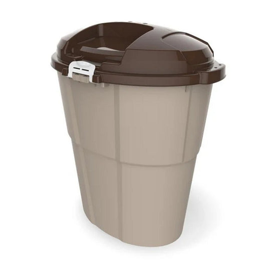 Bama pet dado voedselcontainer 60l beige taupe