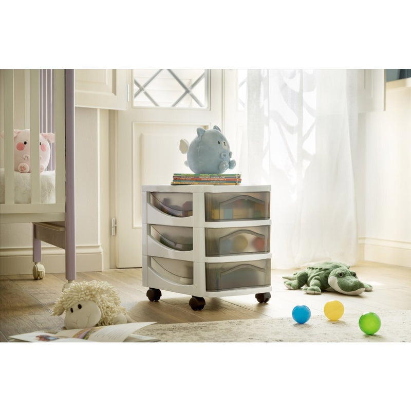 Load image into Gallery viewer, Bama big hobby ladesysteem met 3 laden 30x30x40 cm wit grijs
