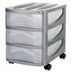Bama big hobby ladesysteem met 3 laden 30x30x40 cm zilver wit