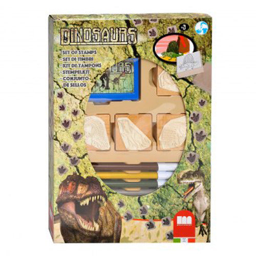 Basic stempeldoos dino + viltstiften