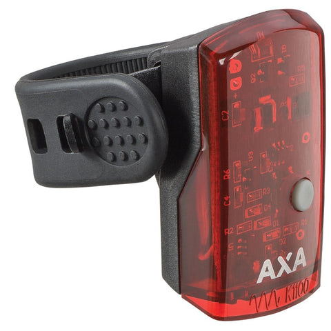 Axa Compactline, USB rechargeable. Mounting by means of flexible rubber band. (hang packaging)