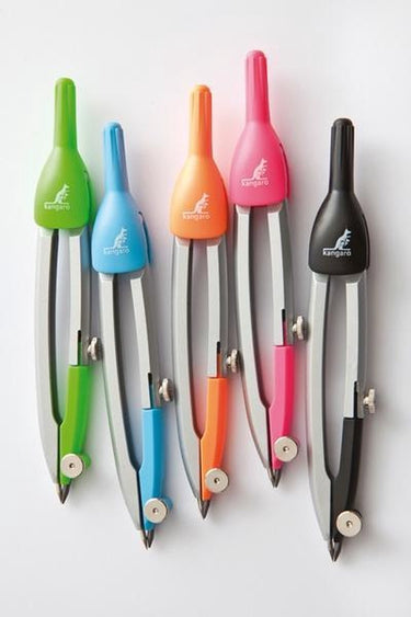 Kangaro schoolpasser - metaal - 12cm - assorti kleuren - 1 stuk