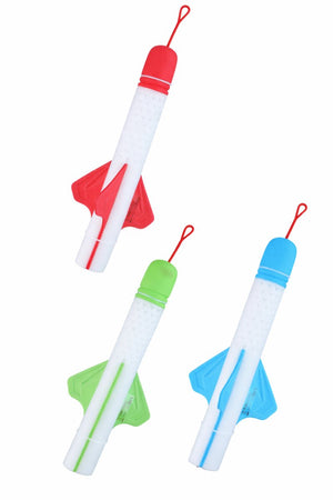 Eddy toys raketwerper - 37 cm - raket lanceerset met licht - handmatige raket voor buitenspelen - 1 willekeurige kleur