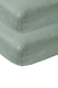 Meyco baby uni hoeslaken juniorbed - 2-pack - stone green - 70x140 150cm