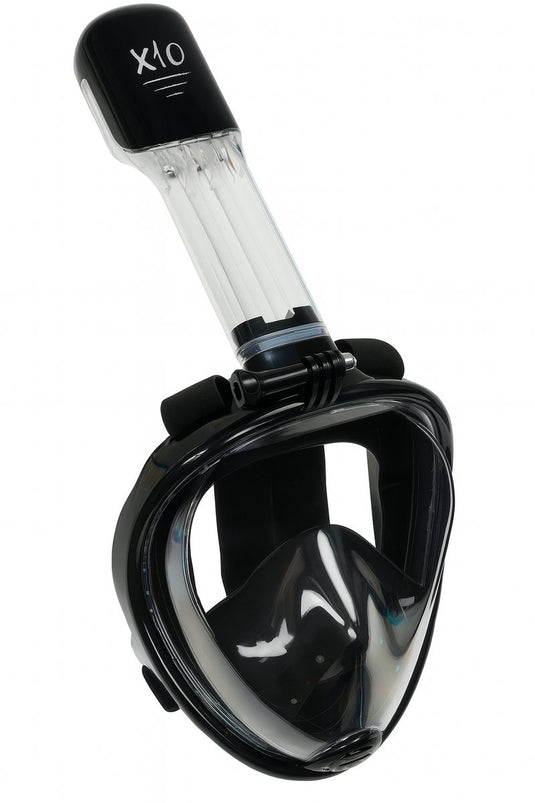 X10 snorkelmasker - duikbril - snorkel - snorkelset - full face masker - volwassenen - zwart - l xl