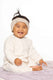 Dooky® dooky baby gehoorbescherming – zachte verstelbare hoofdband – 6-12 maanden - beige – oeko-tex katoen – licht comfortabel