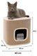 Flamingo krabton voor katten – krabton george beige naturel lichtbruin s – 40x40x49 cm – compacte en luxe krabmeubel –