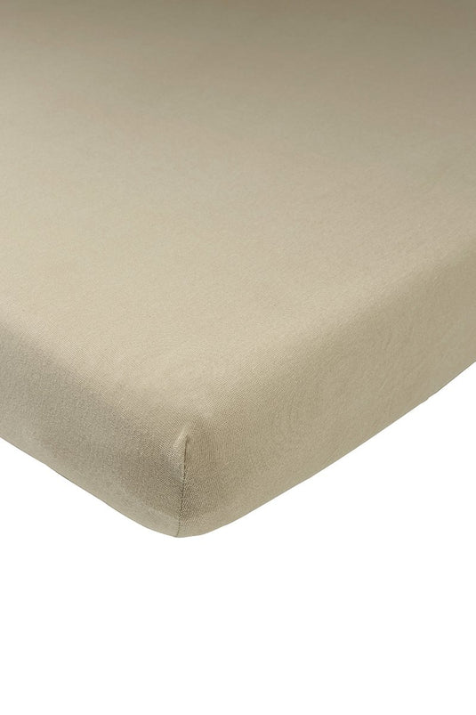 Meyco baby uni hoeslaken ledikant - taupe - 60x120cm