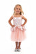 Little adventures - rosé gouden tutu jurk – maat l (110-122)